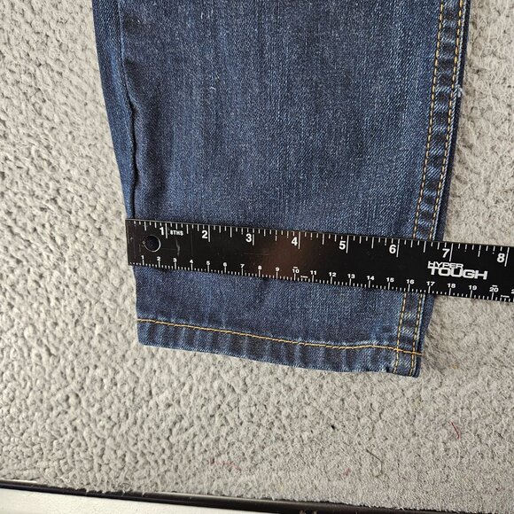 Sold Levis 511 Jeans Mens 32x34 Dark Blue Denim Slim Fit Straight Leg - Picture 11 of 16